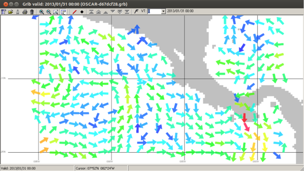 Image of Central America Ocean Current Data